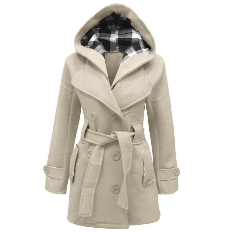 Véronique | Manteau Chic Mi-Long Ceinturé