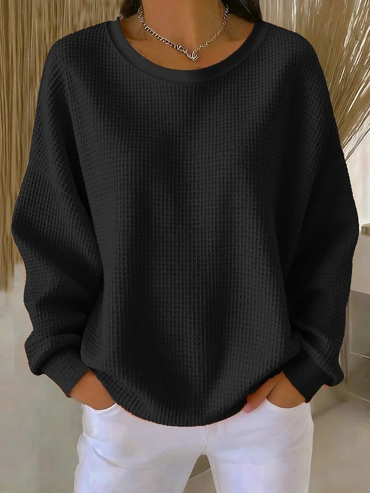 Claire | Pull Élégant Col Rond Maille