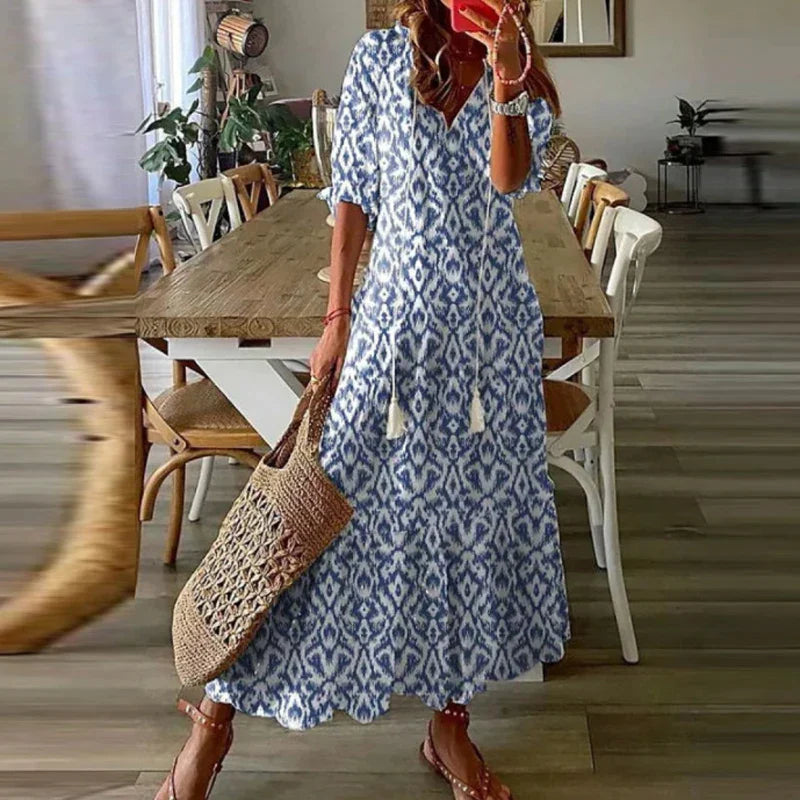 Julie - Robe Maxi Femme Bohème Fleurie