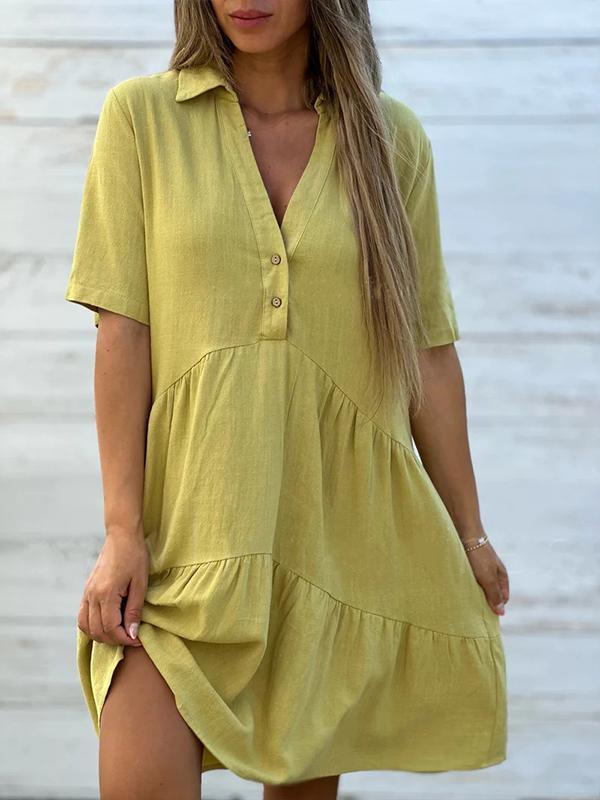 Laure - Robe Chemise Chic Décontractée Femme