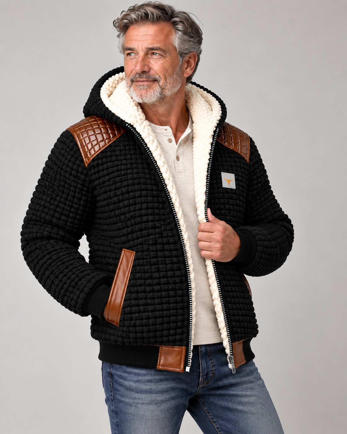 Thierry - Veste Classique Gaufrée Teddy