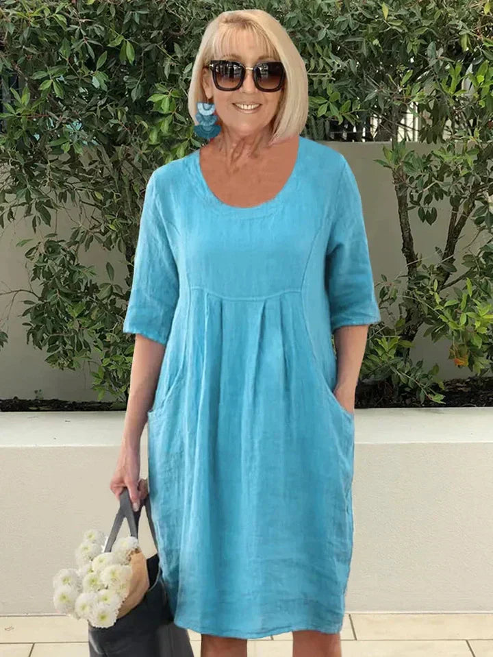 Cindy - Robe Longue Chic Sans Manches Femme