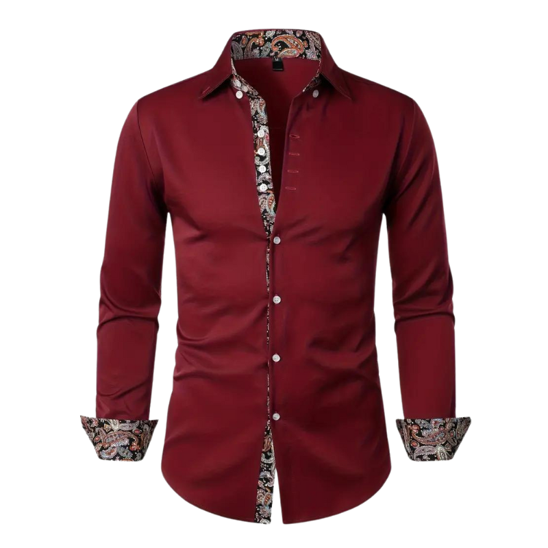 Romain | Chemise Chic Col Paisley