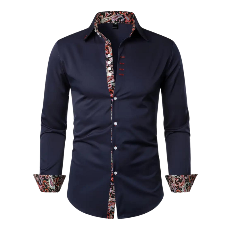 Romain | Chemise Chic Col Paisley