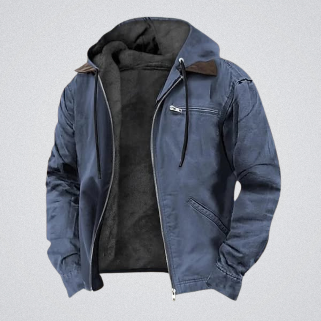 Olivier - Veste Intemporelle Utilitaire Doublée à Capuche