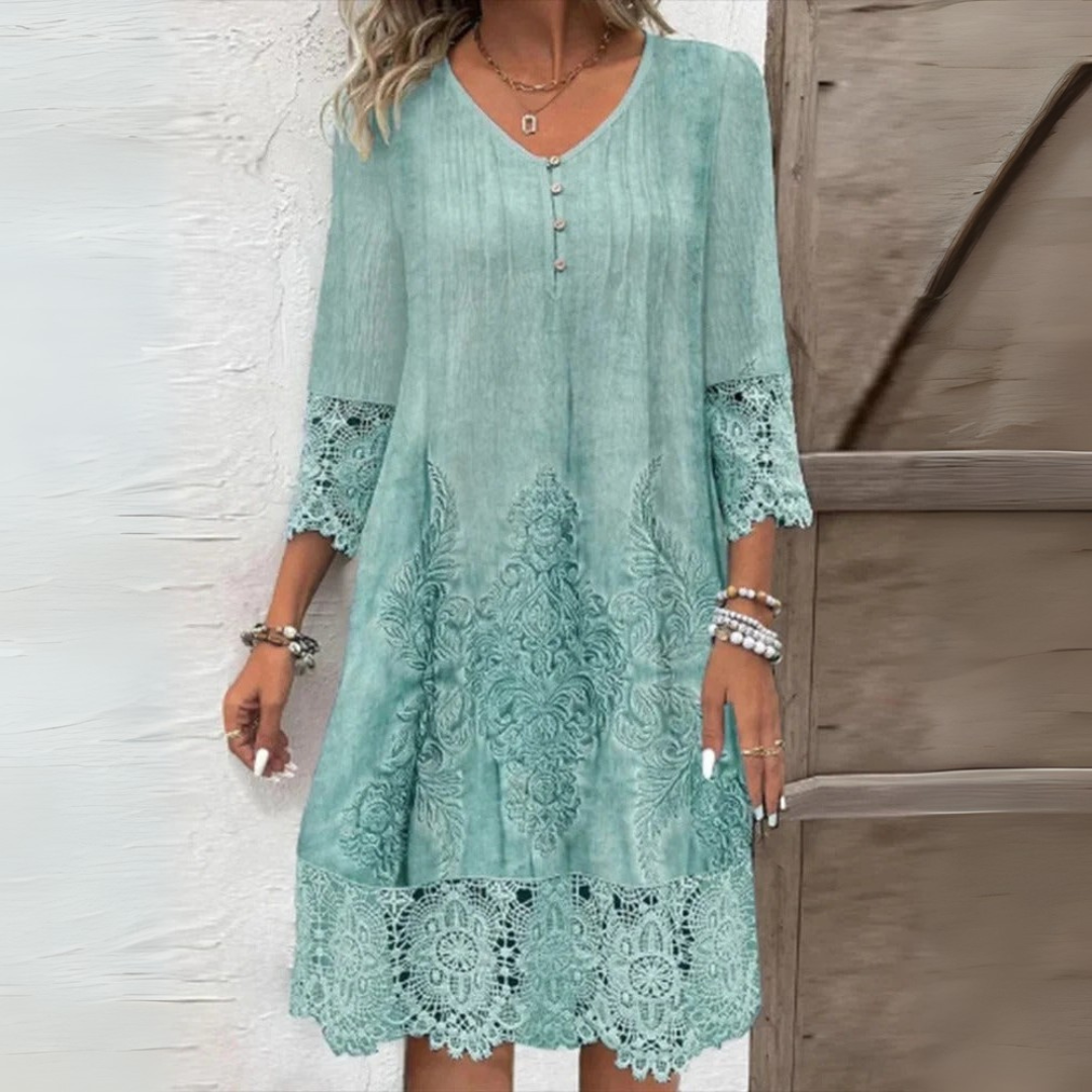 Léa - Robe Dentelle Chic D'Été