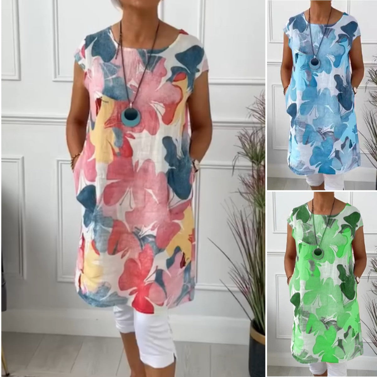 Robe Tunique Femme Fleurie - Diane