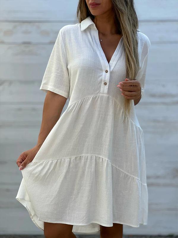 Laure - Robe Chemise Chic Décontractée Femme