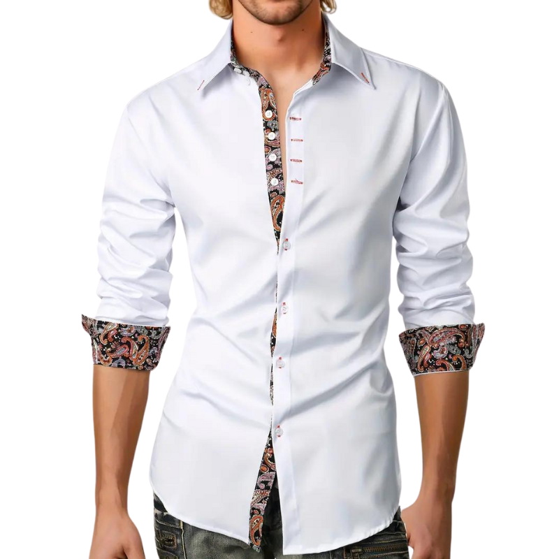 Romain | Chemise Chic Col Paisley