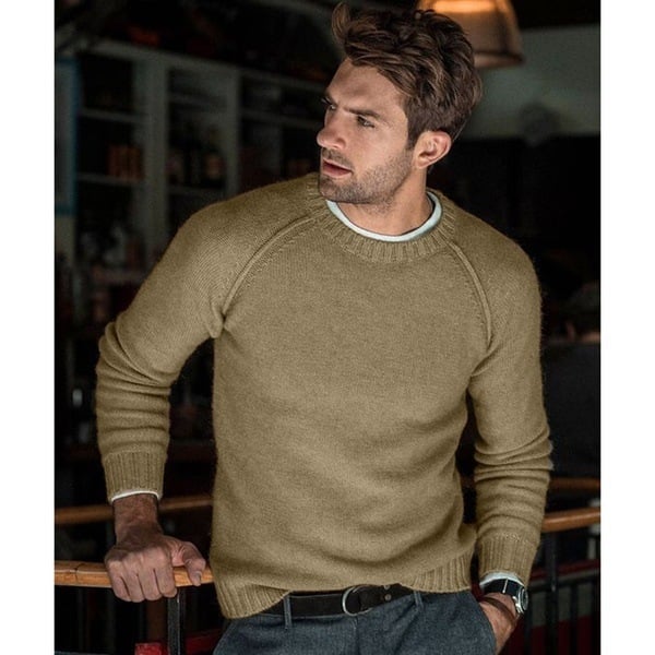 Léon - Pull Tricot Doux Décontracté Confort Homme