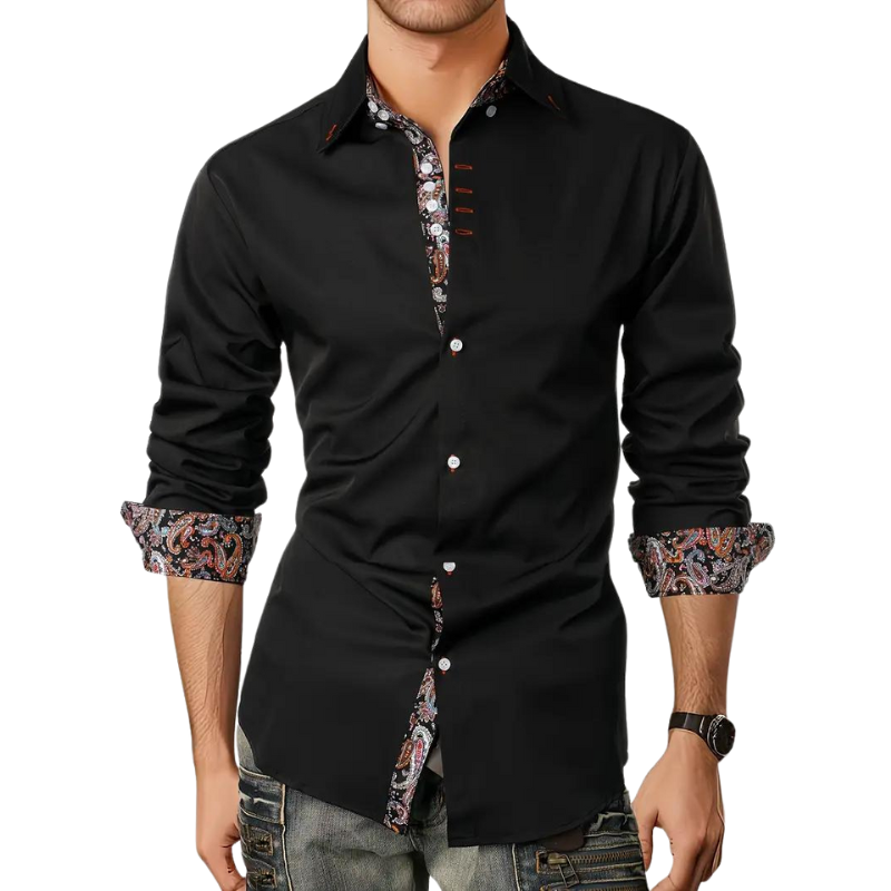Romain | Chemise Chic Col Paisley