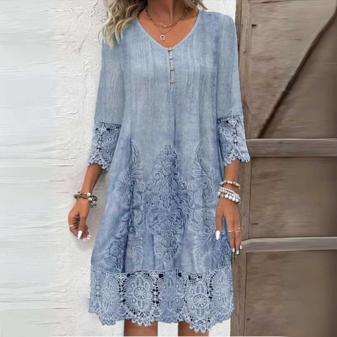 Léa - Robe Dentelle Chic D'Été