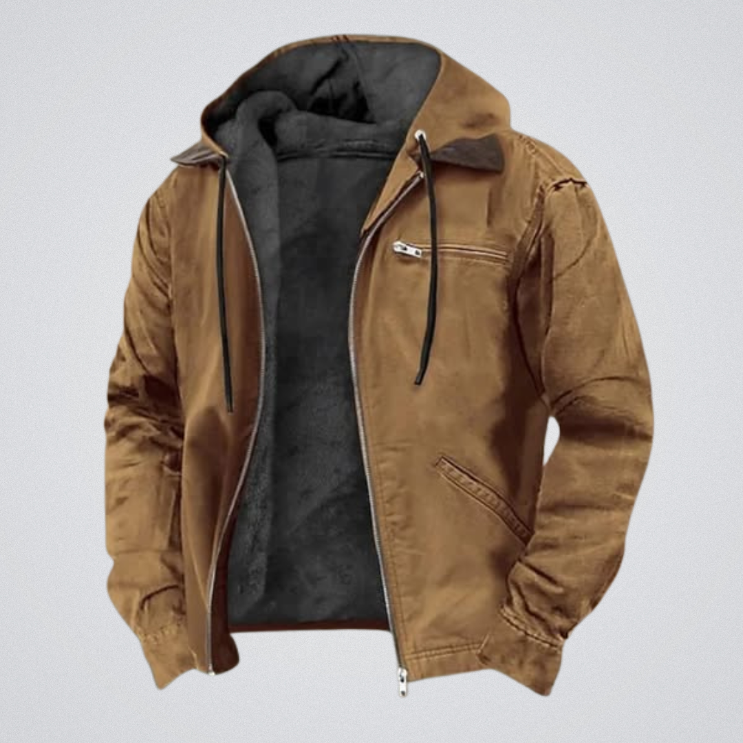 Olivier - Veste Intemporelle Utilitaire Doublée à Capuche