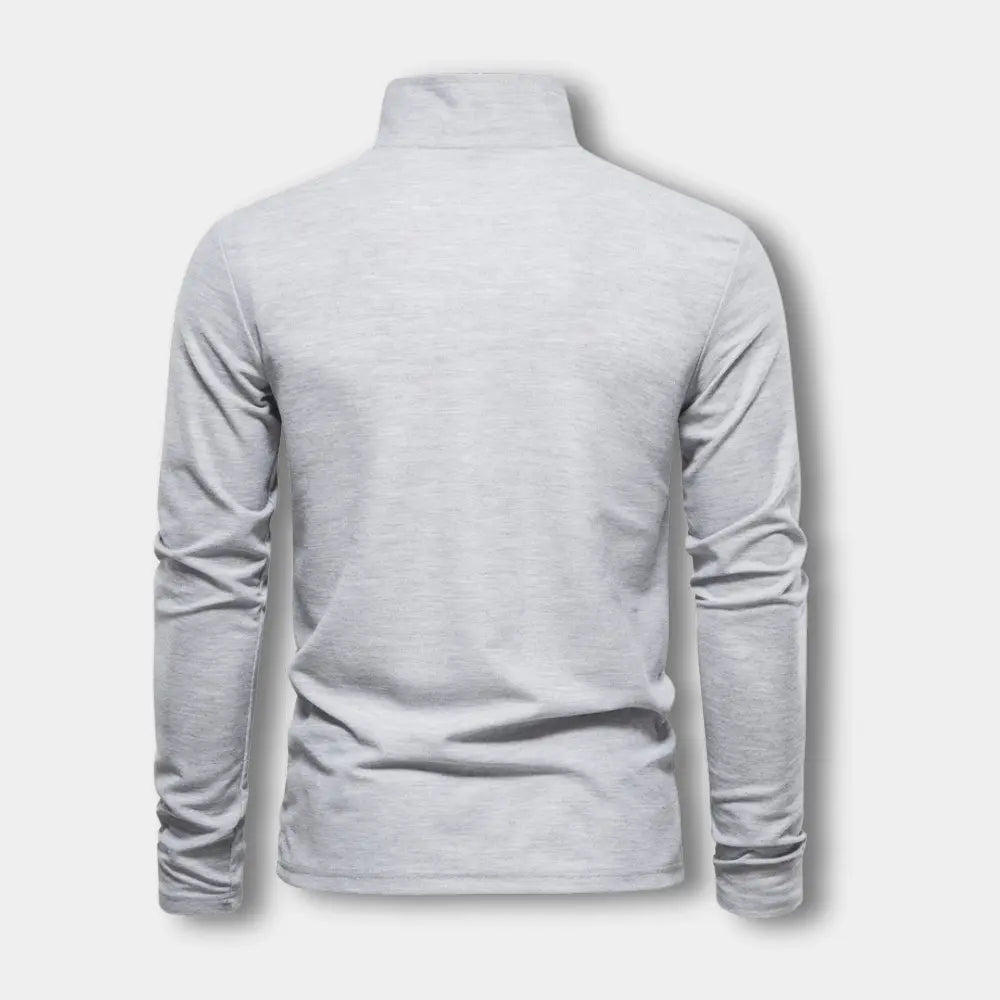 Laurent - Polo Homme Manches Longues Col Contrasté