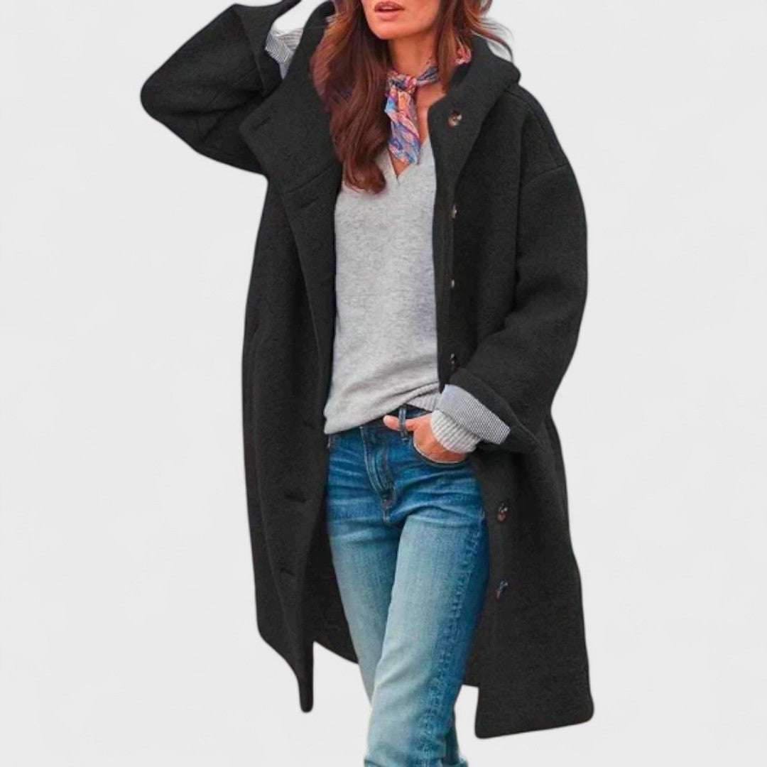 Céline | Manteau Élégant Laine Bouclée