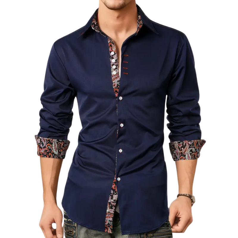 Romain | Chemise Chic Col Paisley