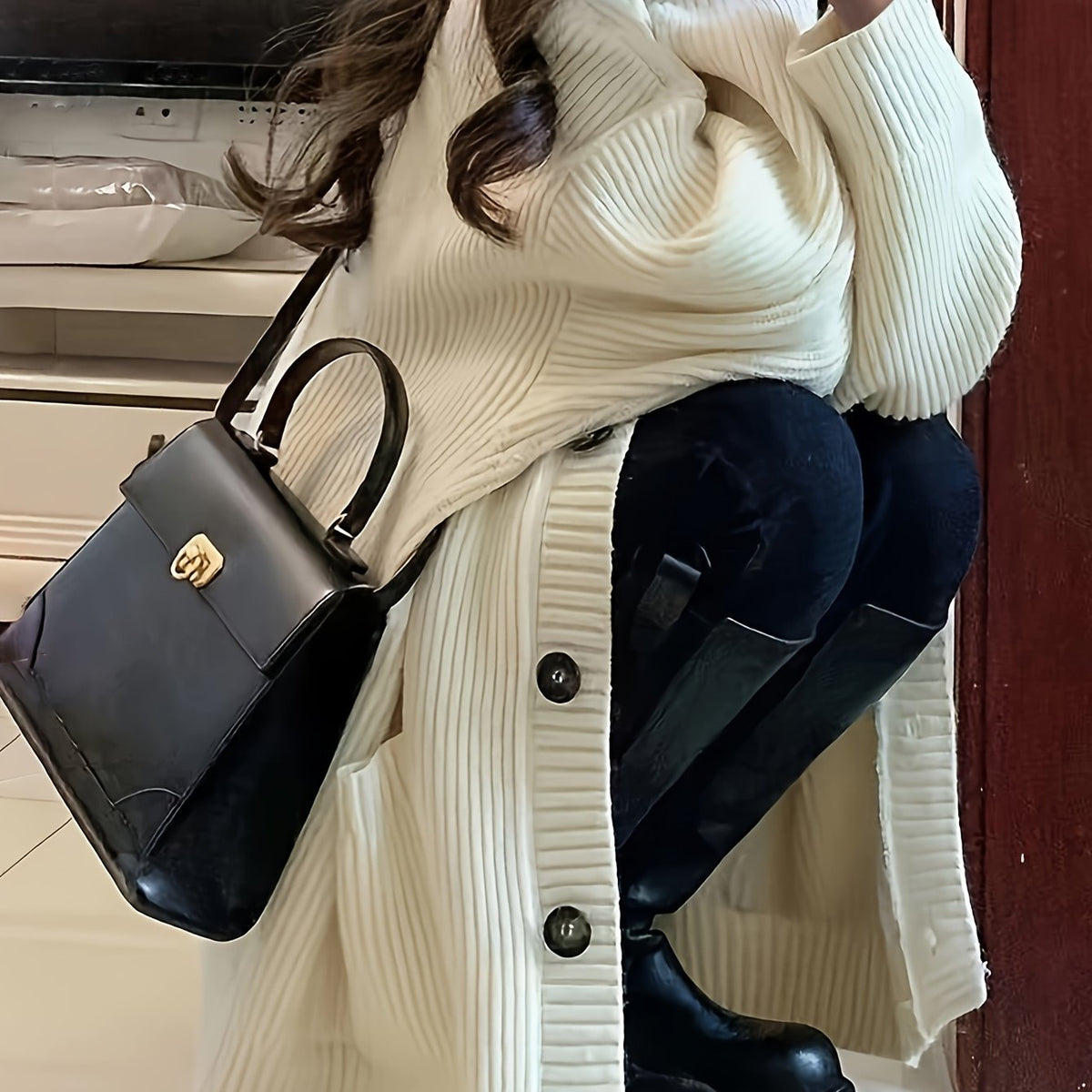 Chloé - Cardigan Chic Oversize Grosse Maille