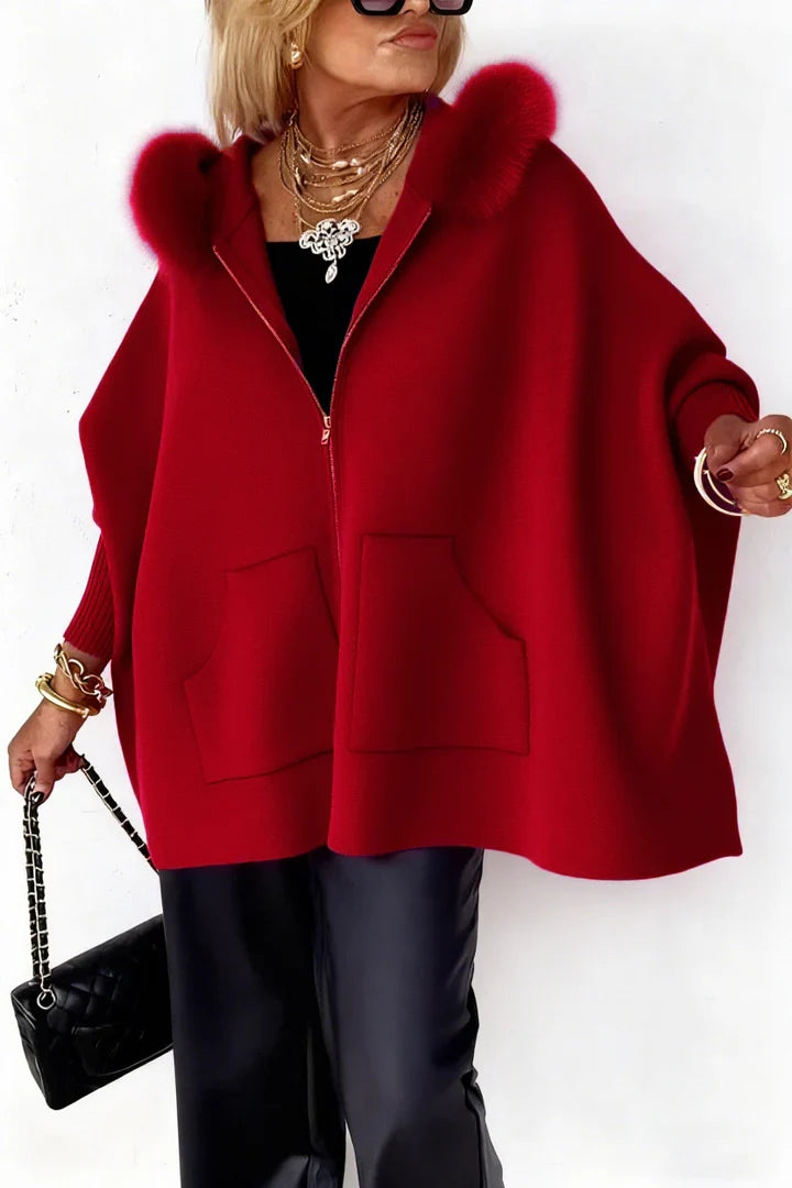 Isabelle - Veste Stylée Polaire Oversize à Capuche