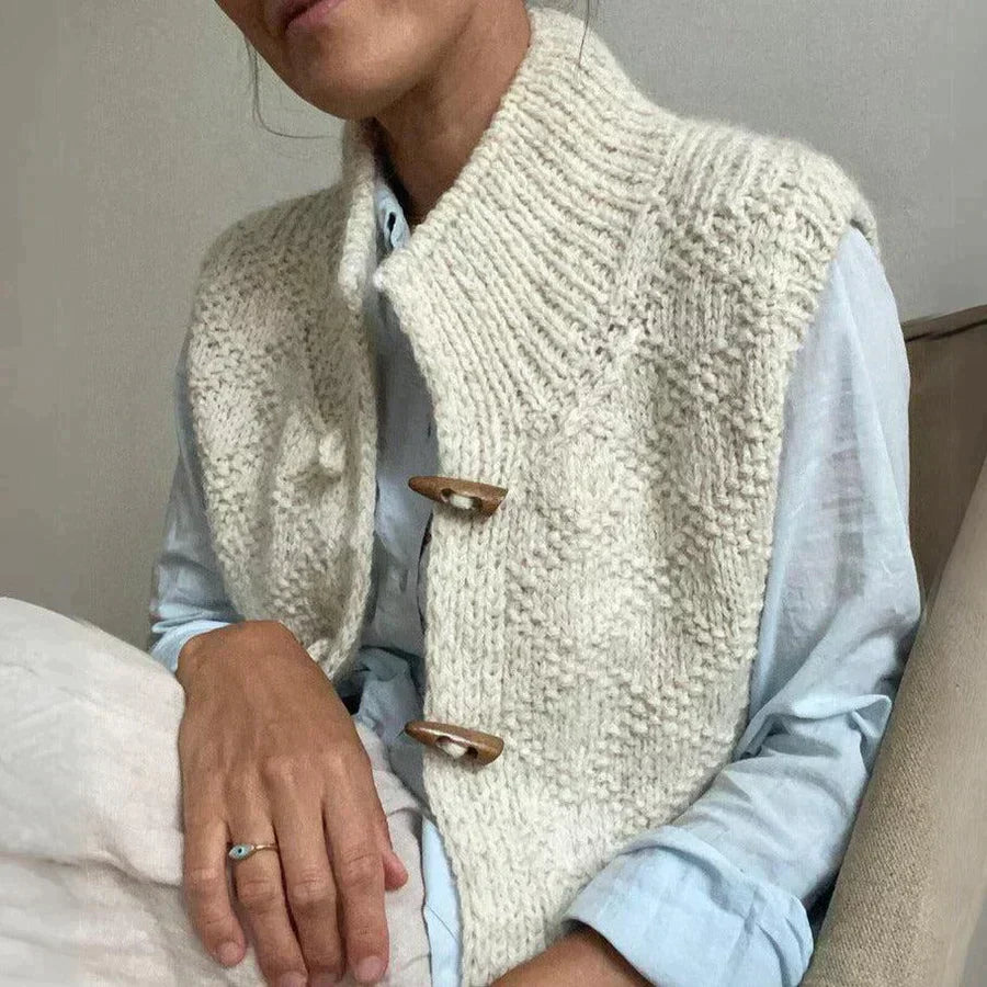 Alice - Gilet femme tricoté chic