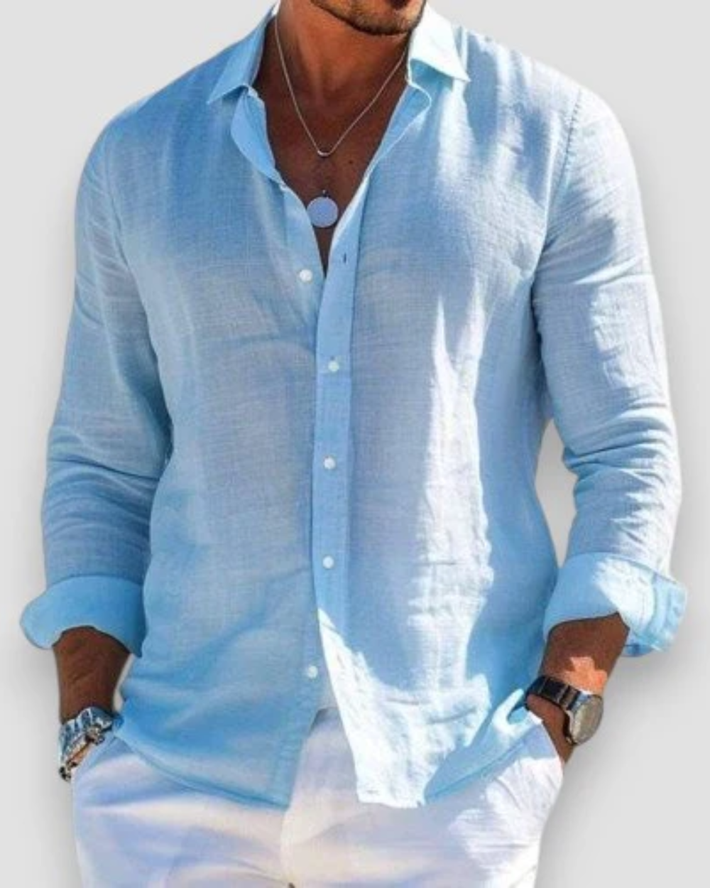 Nicolas - Chemise D'Été Fluide