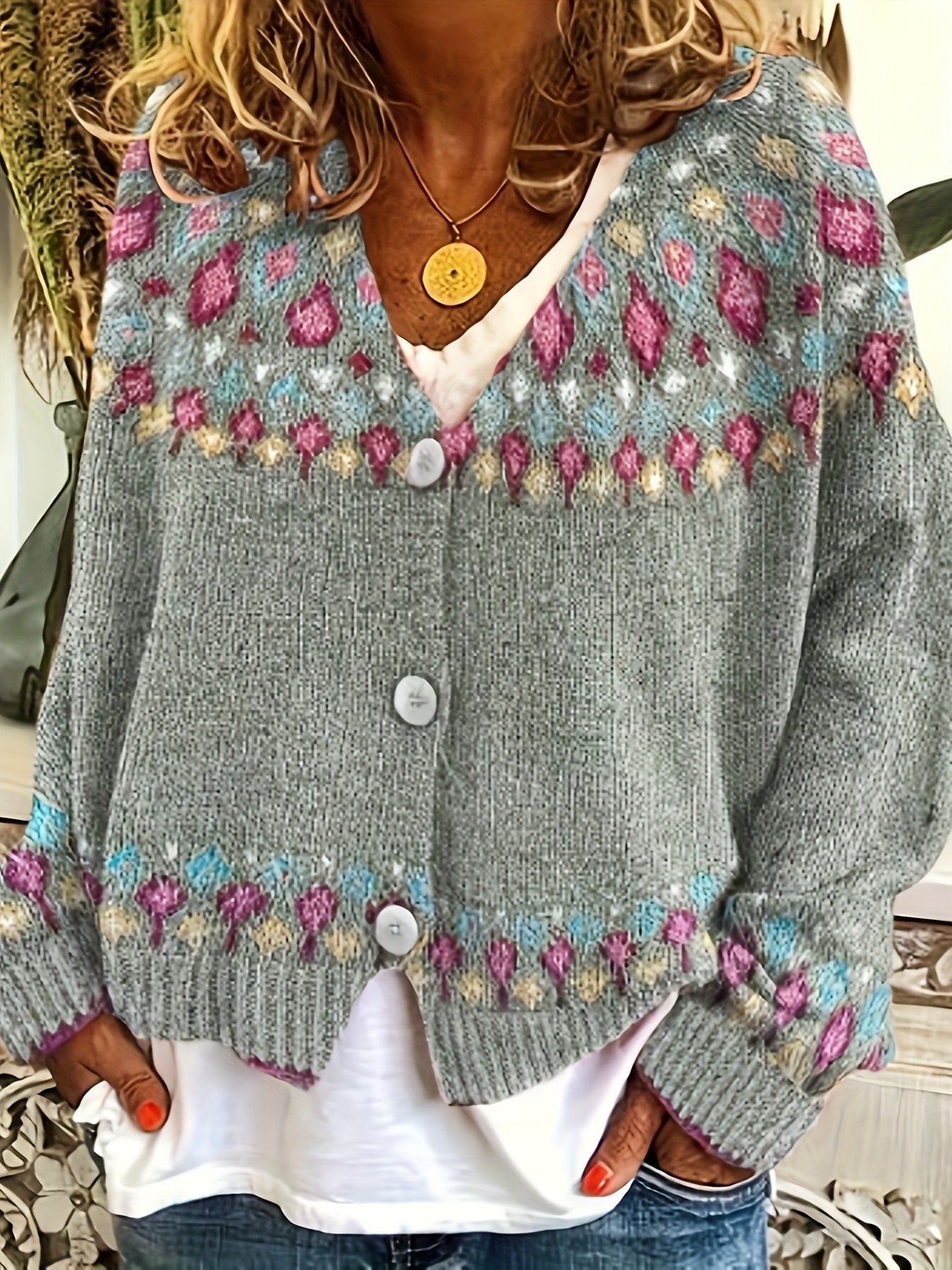 Chloé - Cardigan Féminin Vintage Fleuri