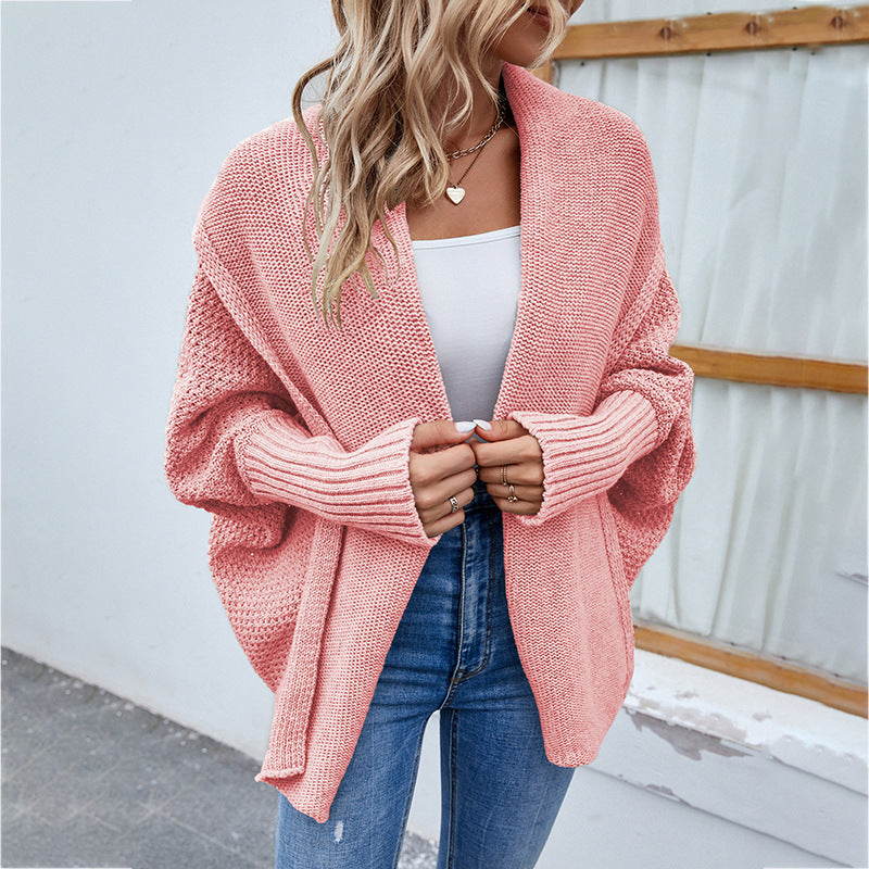 Léa - Cardigan Tricoté Lâche Confort Femme