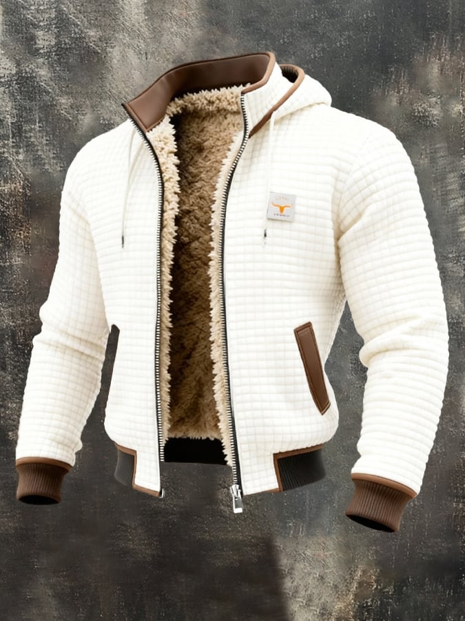Nicolas - Veste Moderne Tricot Sherpa à Capuche