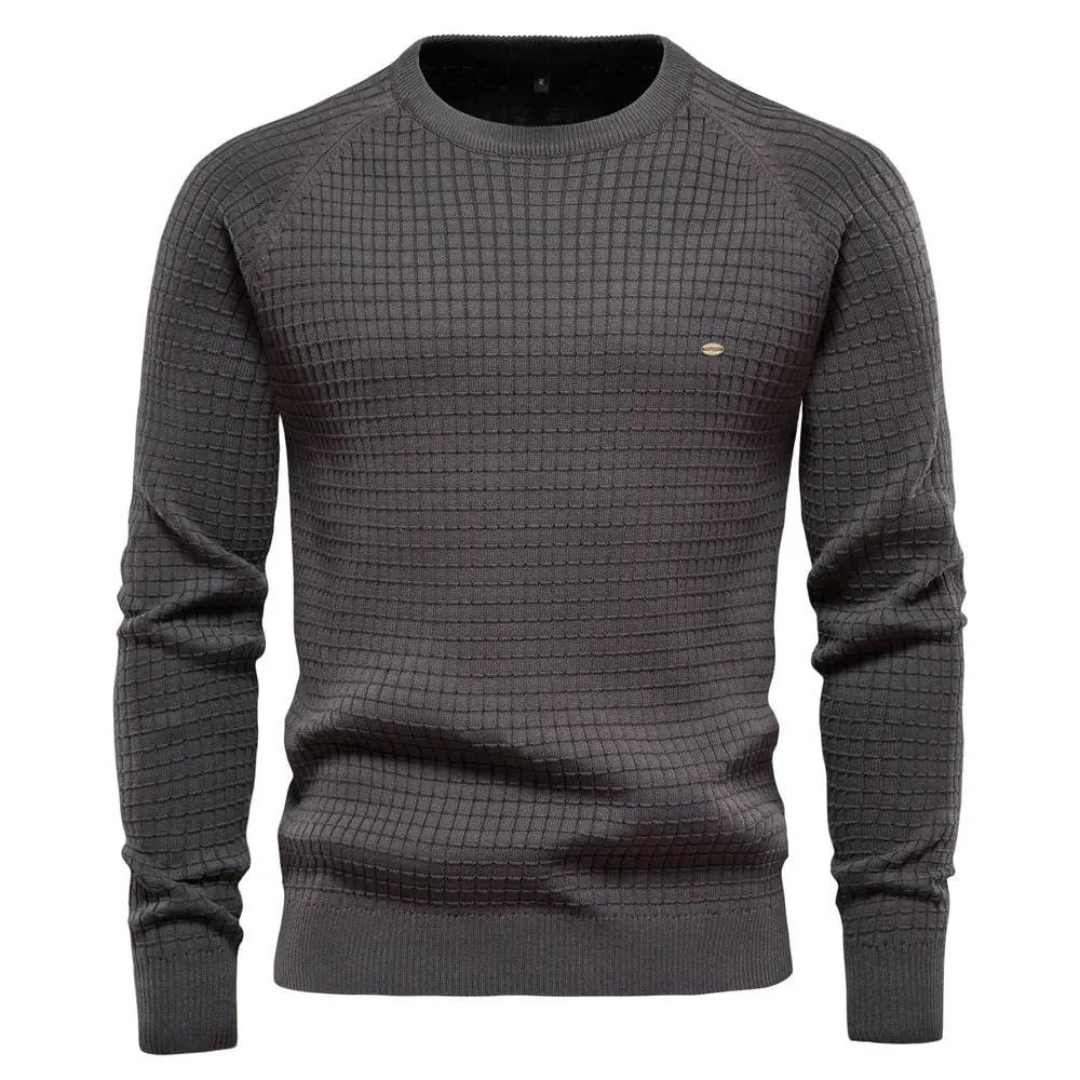Léon - Pull Col Rond Classique Coupe Intemporelle Homme