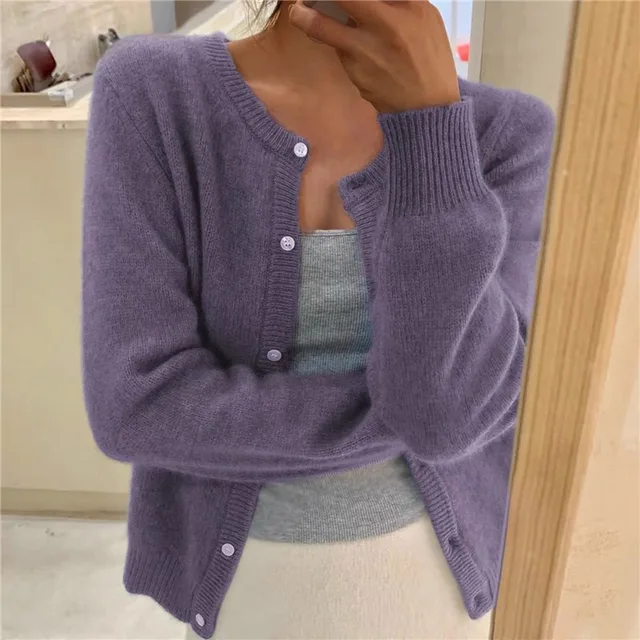 Céline - Gilet Élégant Col Rond Boutonné