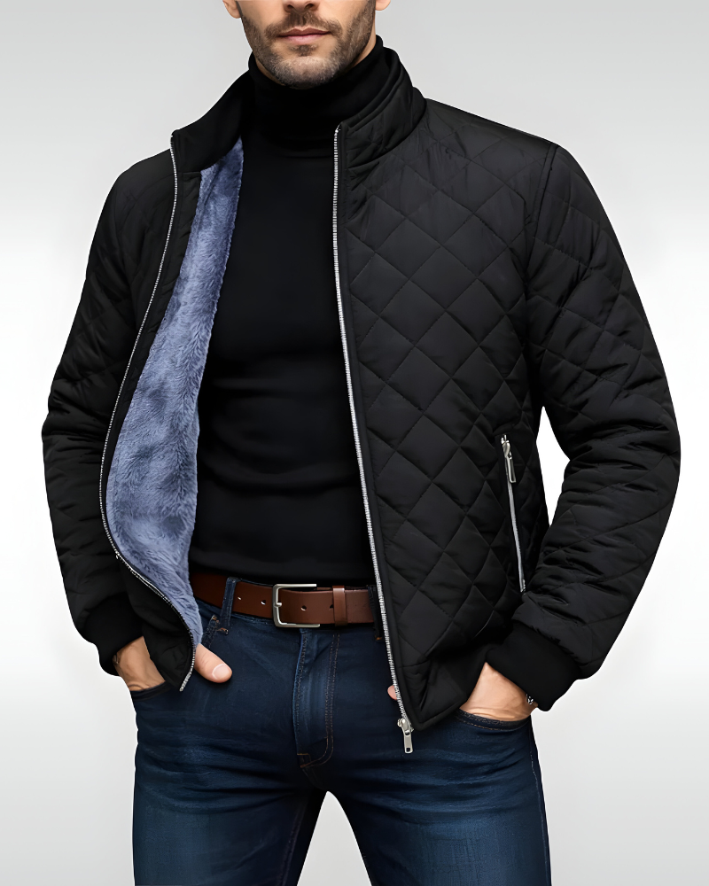 Damien - Veste Raffinée Matelassée Col Montant