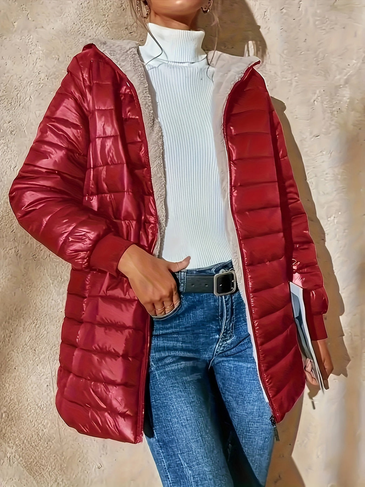 Priya - Doudoune Chic Mi-Longue Doublée