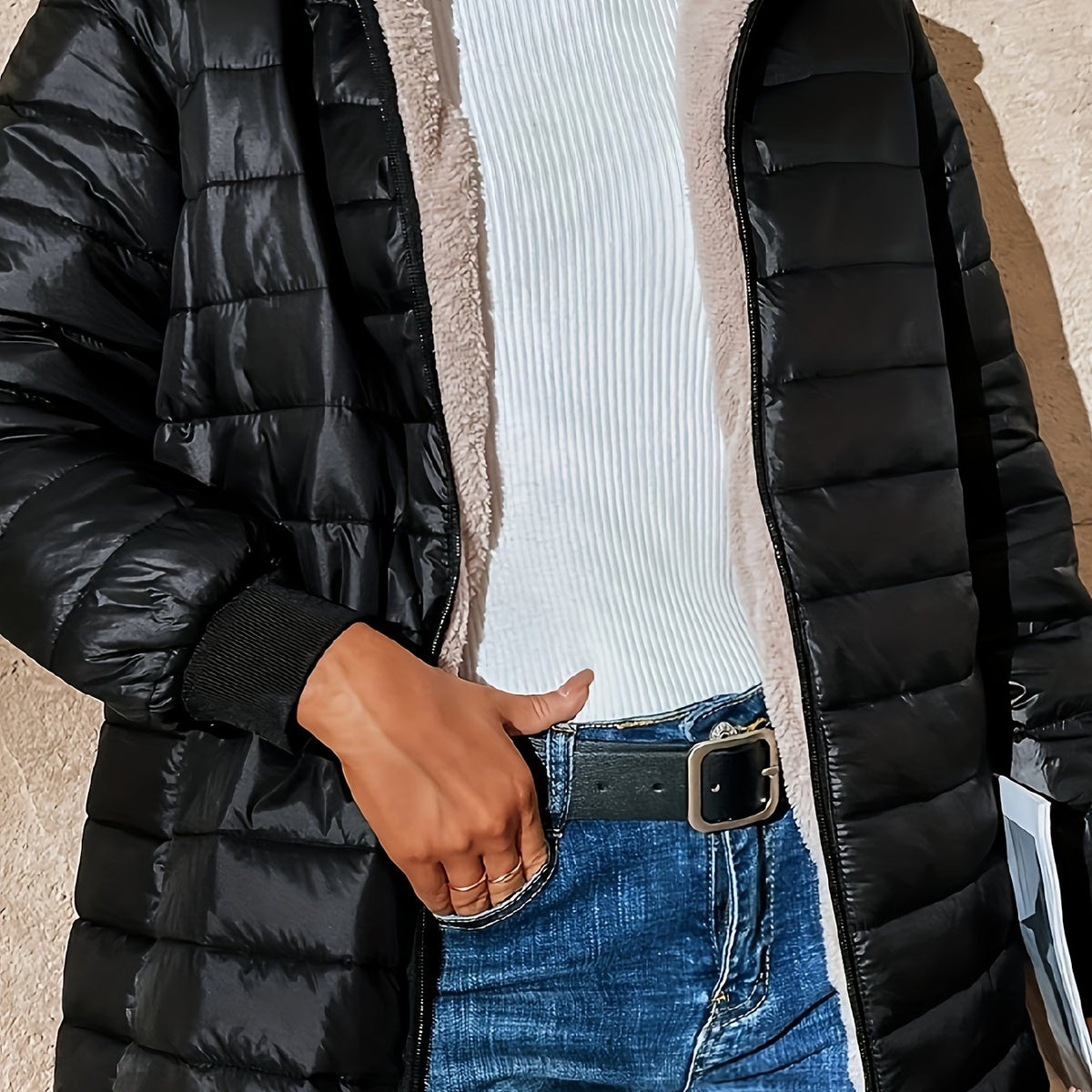 Priya - Doudoune Chic Mi-Longue Doublée