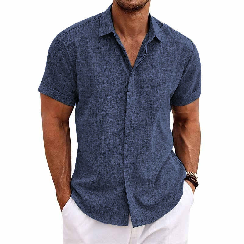 Pascal - Chemise Homme en Lin Manches Courtes
