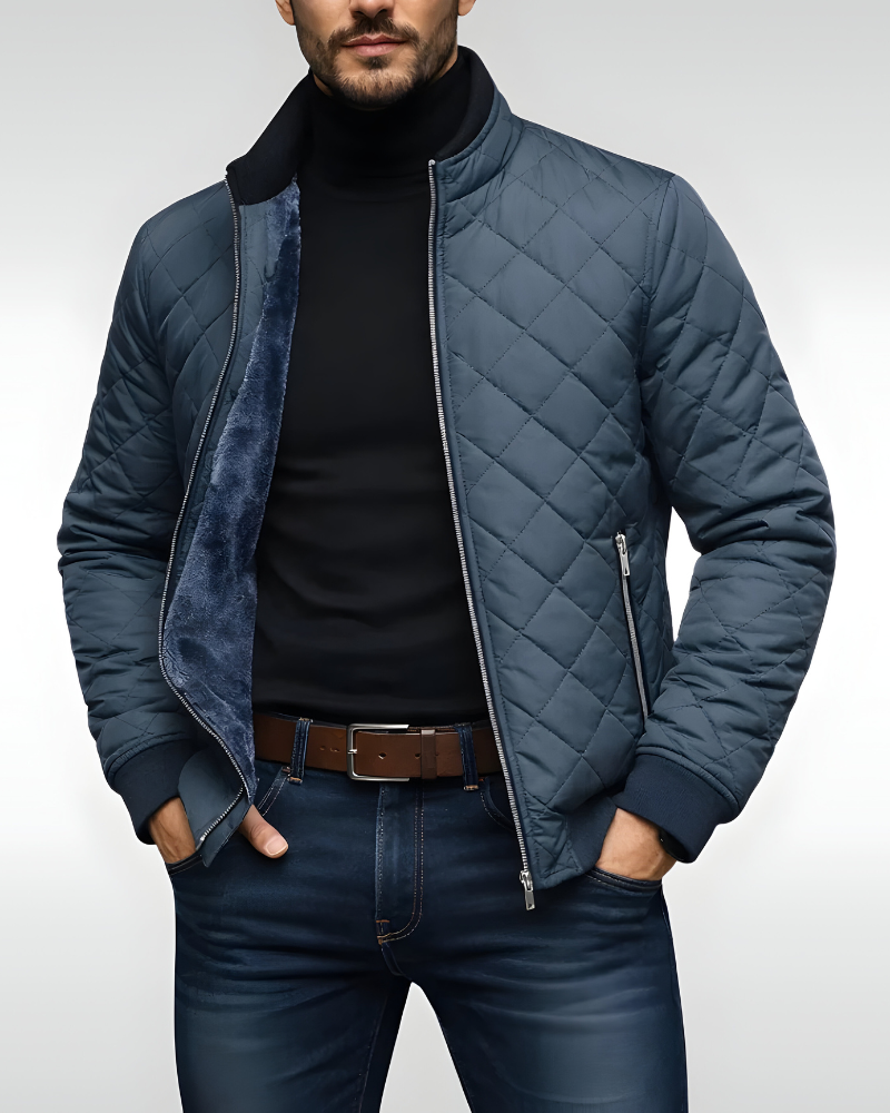 Damien - Veste Raffinée Matelassée Col Montant