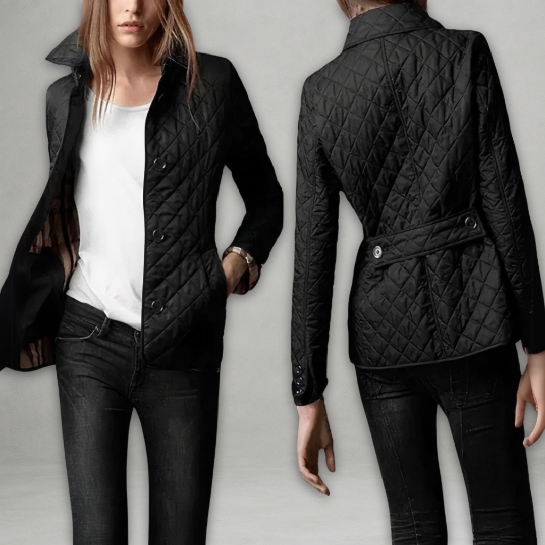 Camille - Veste Élégante Matelassée Col Chemise