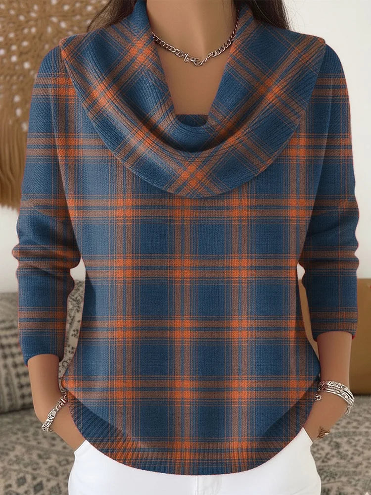Monique | Pull Chic Carreaux Vintage