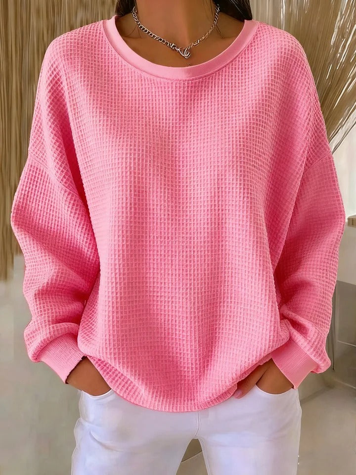 Claire | Pull Élégant Col Rond Maille
