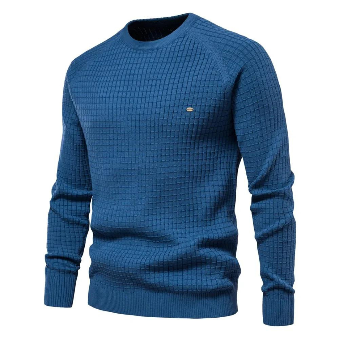 Léon - Pull Col Rond Classique Coupe Intemporelle Homme