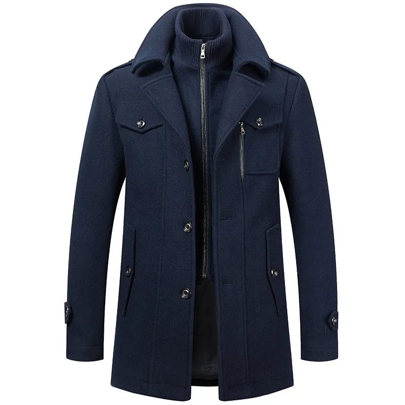 Laurent - Manteau Classique Long Laine