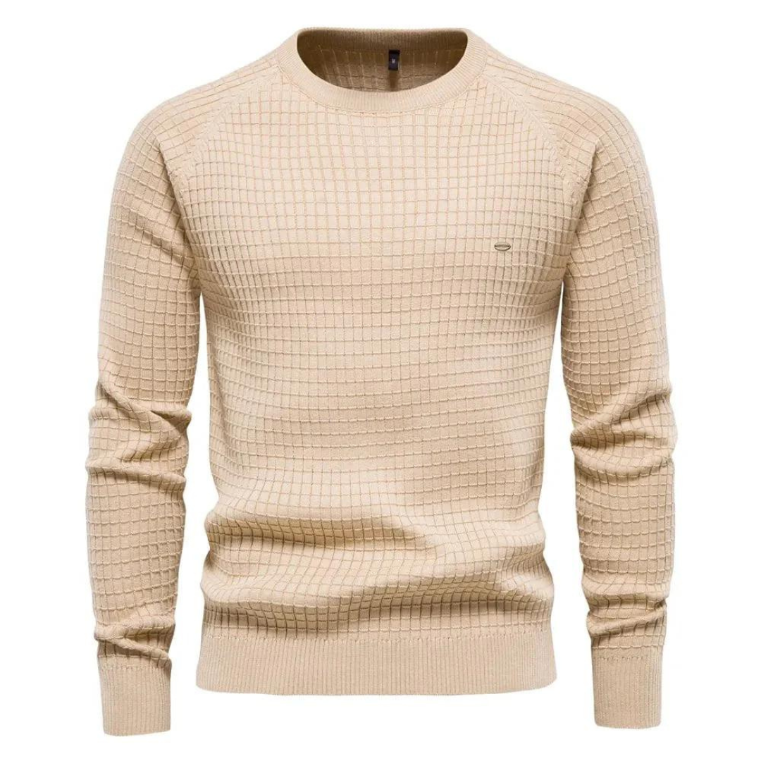Léon - Pull Col Rond Classique Coupe Intemporelle Homme