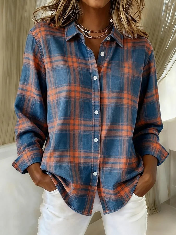Monique | Pull Chic Carreaux Vintage