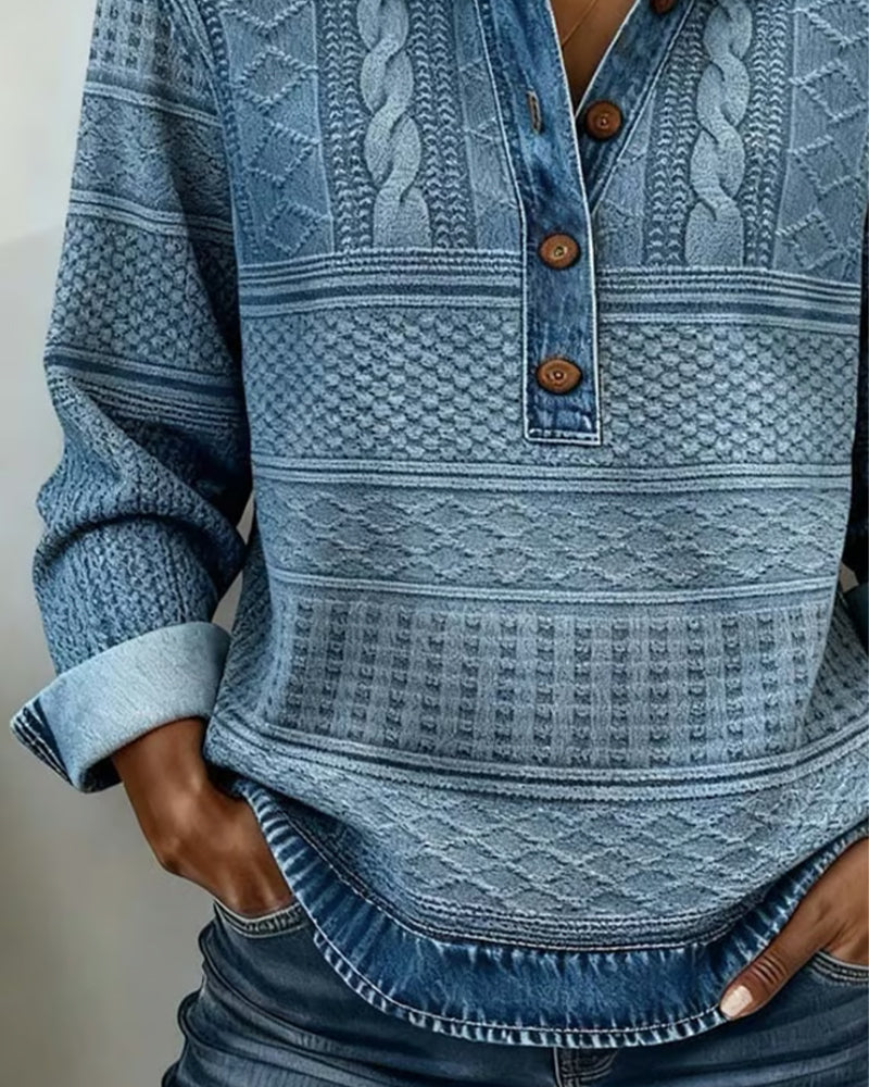 Sylvie | Pull Élégant Torsadé Vintage