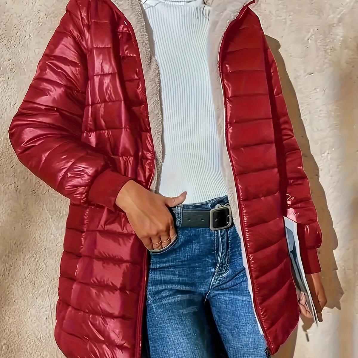 Priya - Doudoune Chic Mi-Longue Doublée