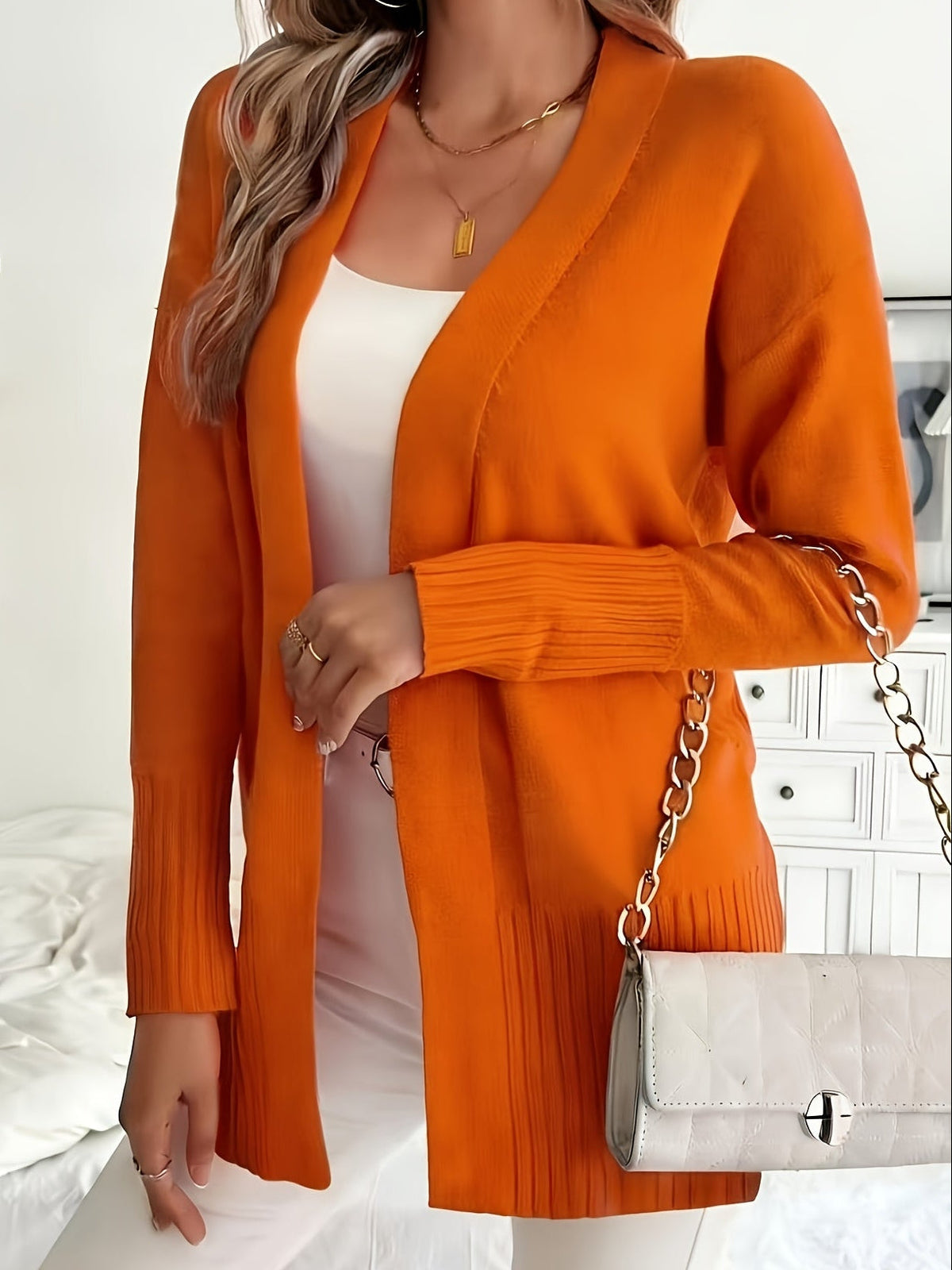 Catherine - Cardigan Élégant Long Fluide