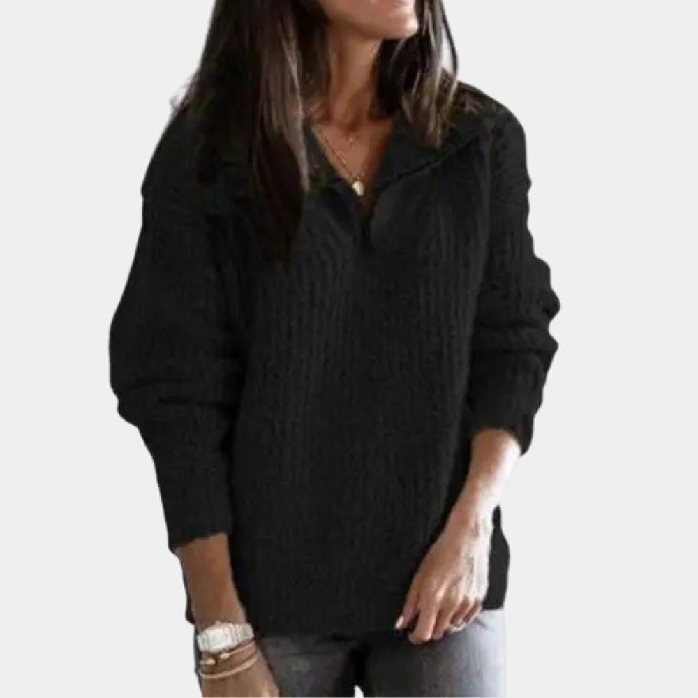 Céleste - Pull Femme Demi-Zip Chic - Confort Moderne
