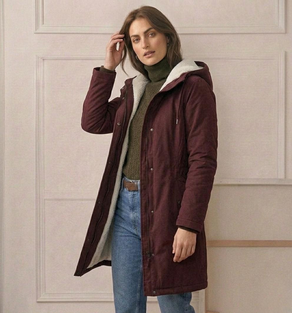 Michèle | Parka Élégante Chaude Doublée Polaire