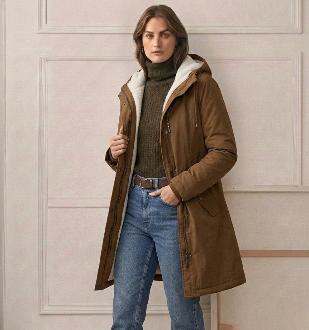 Michèle | Parka Élégante Chaude Doublée Polaire