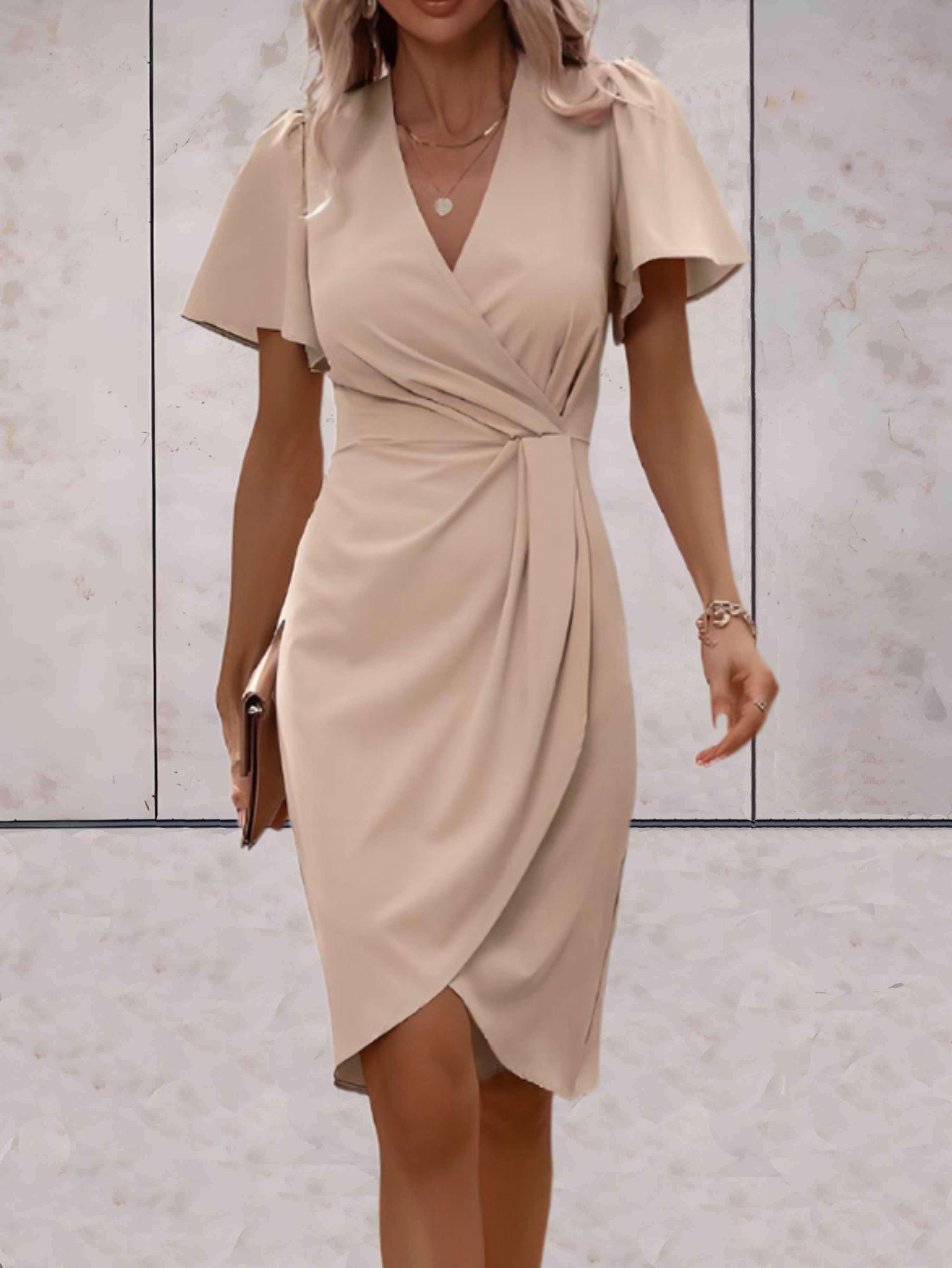 Marie - Robe Portefeuille Chic Midi