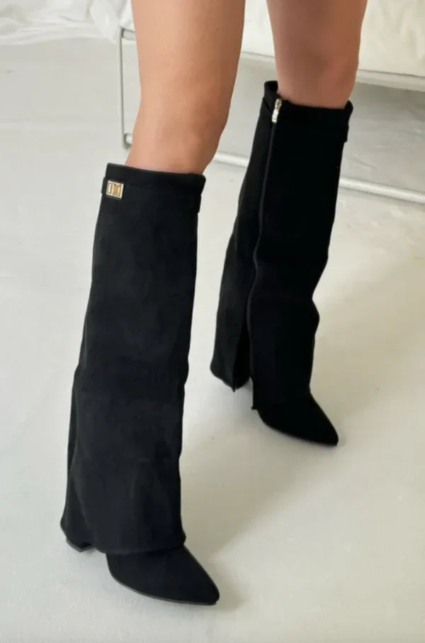 Claire | Bottes Élégantes Longues Daim