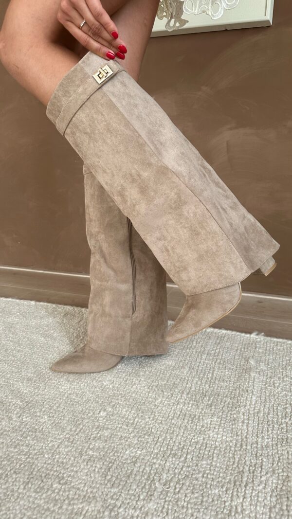 Claire | Bottes Élégantes Longues Daim